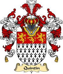 English Family Coat of Arms (v.25) Quintin or Quinton