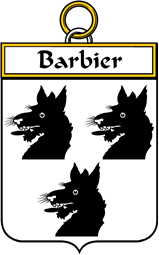 French Coat of Arms Badge for Barbier