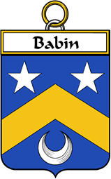 French Coat of Arms Badge for Babin