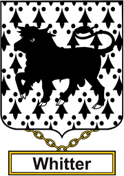 English Coat of Arms Shield Badge for Whitter