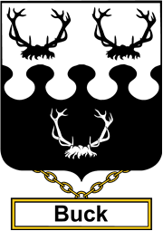 English Coat of Arms Shield Badge for Buck