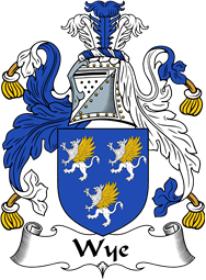 English Coat of Arms for the family Wye