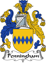 English Coat of Arms for the family Penningham