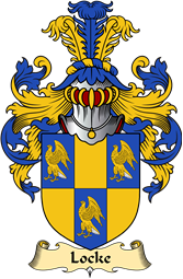 English Coat of Arms (v.23) for the family Locke