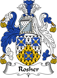 English Coat of Arms for the family Rosher