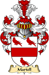 Welsh Family Coat of Arms (v.23) for Martell (lords of Llanfaches, Montgomeryshire)