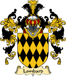 Irish Family Coat of Arms (v.25a) Lombard or Lombart