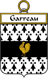 French Coat of Arms Badge for Garreau