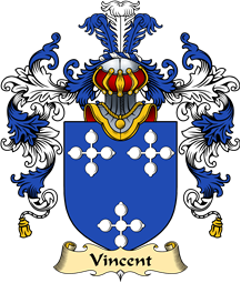 English Family Coat of Arms (v.25) Vincent