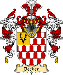 English Family Coat of Arms (v.25) Becher or Beach