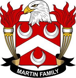 Coat of arms used by the Martin family in the United States of America