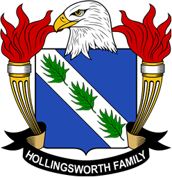 Coat of arms used by the Hollingsworth family in the United States of America