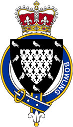 Families of Britain Coat of Arms Badge for: Bowling or Bolling (England)