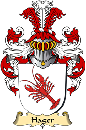 v.23 Coat of Family Arms from Germany for Hager