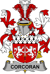 Irish Coat of Arms for Corcoran or McCorcoran