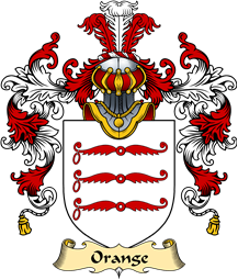 English Family Coat of Arms (v.25) Orange