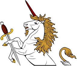 Demi Unicorn Holding Dagger