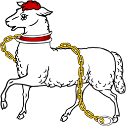 Lamb Passant Collared and Chained