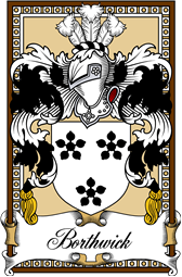 Scottish Coat of Arms Bookplate for Borthwick