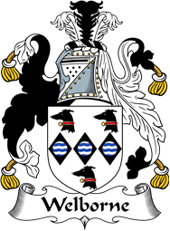 English Coat of Arms for the family Welborne or Welburn