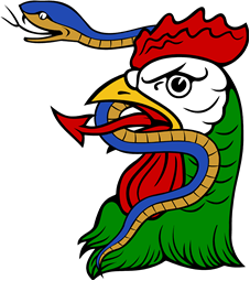 Cockatrice Head Holding Serpent