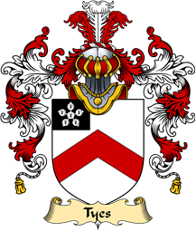 English Family Coat of Arms (v.25) Tyas or Tyes