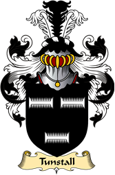 English Coat of Arms (v.23) for the family Tunstall