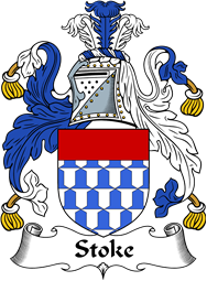 English Coat of Arms for the family Stoke