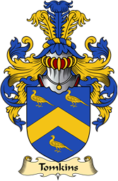 English Coat of Arms (v.23) for the family Tomkins or Thompkins