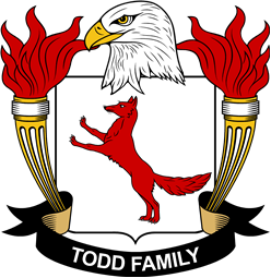 Coat of arms used by the Todd family in the United States of America