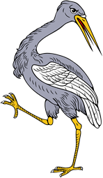 Heron Rampant Reguardant