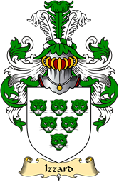 English Coat of Arms (v.23) for the family Izzard