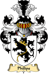 English Coat of Arms (v.23) for the family Philips or Phillips