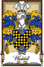 Scottish Coat of Arms Bookplate for Waddell