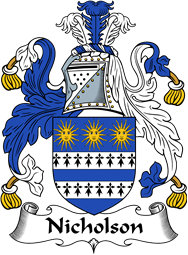 English Coat of Arms for the family Nicholson