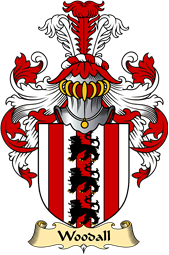 Welsh Family Coat of Arms (v.23) for Woodall (or Wodehall, of Flint)