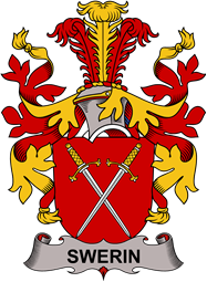 Coat of arms used by the Danish family Swerin