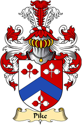 English Coat of Arms (v.23) for the family Pike