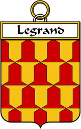 French Coat of Arms Badge for Legrand (Grand le)