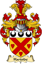 Scottish Family Coat of Arms (v.23) for Hartsyde or Hartside