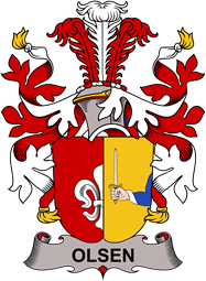 Coat of arms used by the Danish family Olsen or Olesen