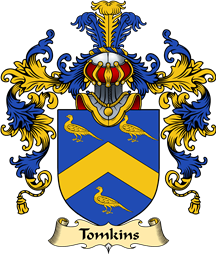 English Family Coat of Arms (v.25) Tomkins or Thompkins