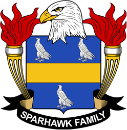 Coat of arms used by the Sparhawk family in the United States of America