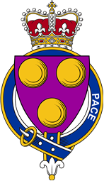 Families of Britain Coat of Arms Badge for: Pace (England)