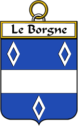 French Coat of Arms Badge for Le Borgne (borgne le)