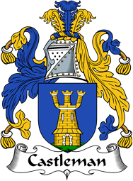 English Coat of Arms for the family Castleman