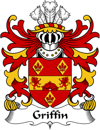 Welsh Coat of Arms for Griffin (of Penrith-anglicized form of Gruffudd)