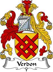 English Coat of Arms for the family Verdon