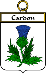 French Coat of Arms Badge for Cardon