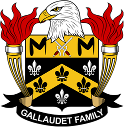 Coat of arms used by the Gallaudet family in the United States of America